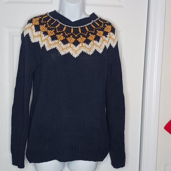 Bass Crewneck Knit Ski Sweater Size Medium - Picture 2 of 11